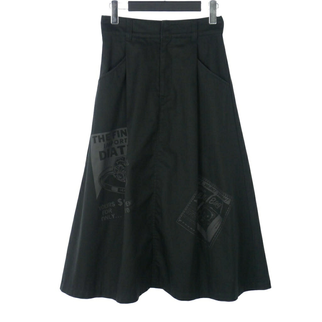 【中古】ヒステリックグラマー HYSTERIC GLAMOUR THE FINEST IMPORTED DIATEX 刷り上げる 1タックスコート S 黒いこと 黒 01172AK02 レディース 【ベクター 古着】 260524