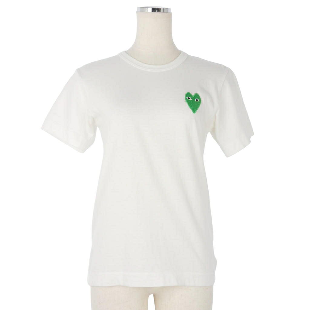 【中古】プレイコムデギャルソン PLAY COMME des GARCONS ハート型紋章 ティーシャツ カットソー 半袖 M 白 白いこと AZ-T043 AD2006 レディース 【ベクター 古着】 260601