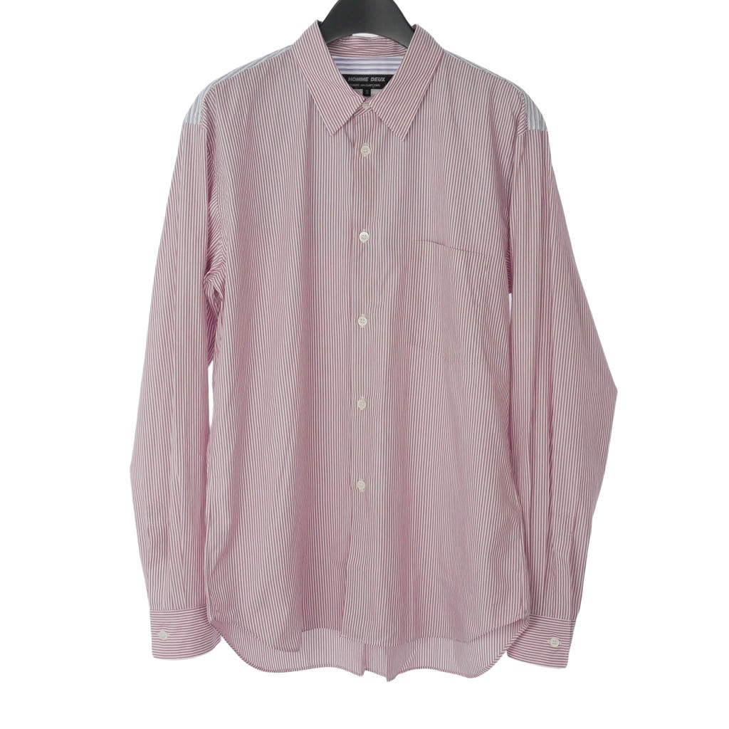 【中古】コムデギャルソンオムドゥ COMME des GARCONS HOMME DEUX AD2012 綿織物プルオーバー 縞模様 長袖 M マルチ色つや DK-B023 メンズ 【ベクター 古着】 260605