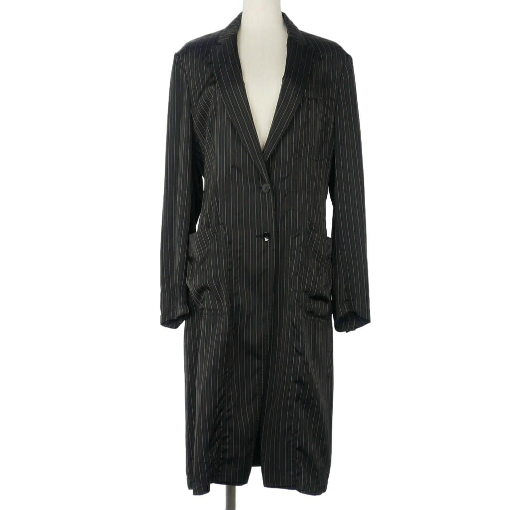 【中古】ドリスヴァンノッテン DRIES VAN NOTEN ストライプ ロングジャケット テーラードジャケット 36 黒 ブラック レディース 【ベクトル 古着】 260614|VECTOR×Refine