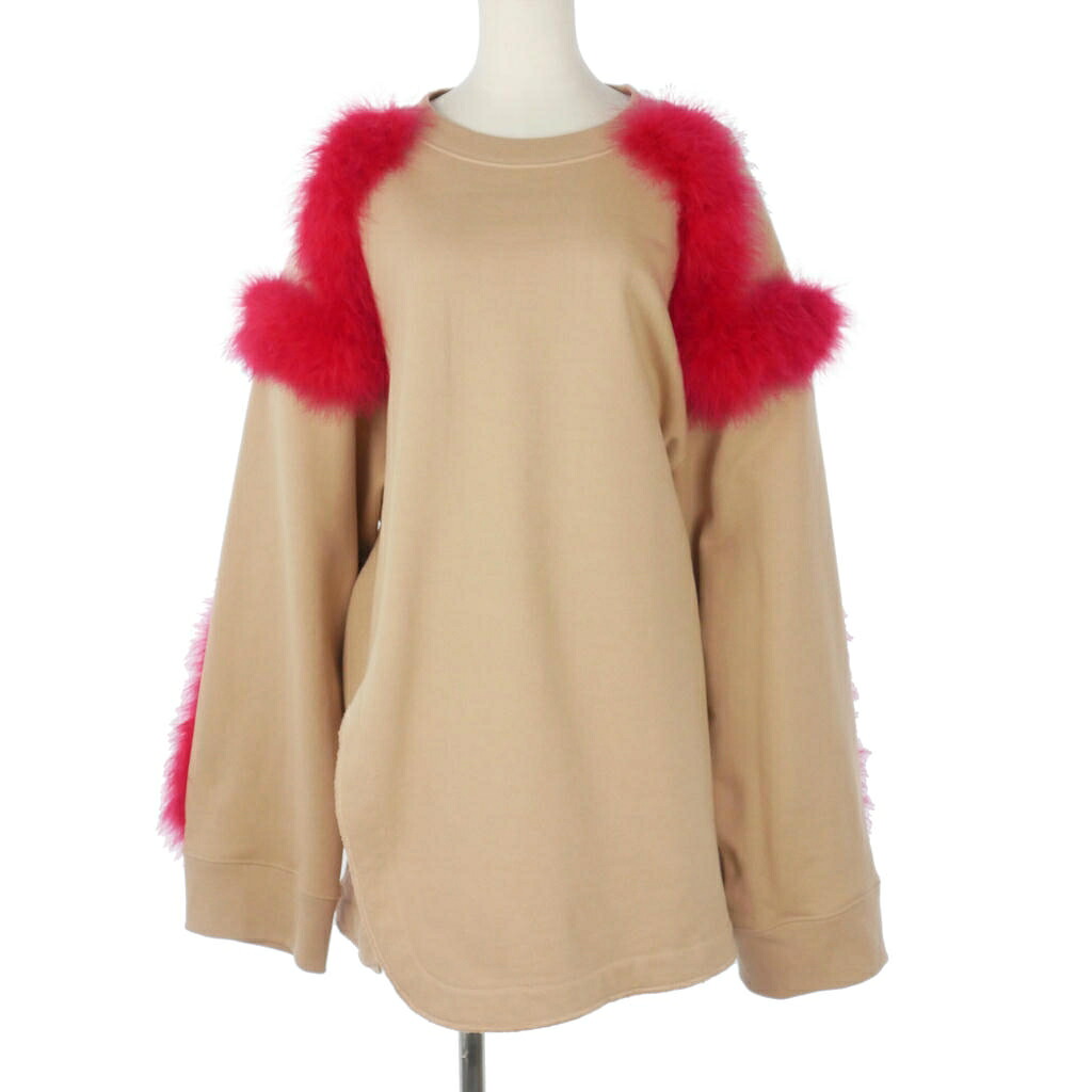 【中古】ドリスヴァンノッテン DRIES VAN NOTEN ファー付き スウェット トレーナー オーバーサイズ 長袖 S ベージュ レディース 【ベクトル 古着】 260614｜VECTOR&times;Refine