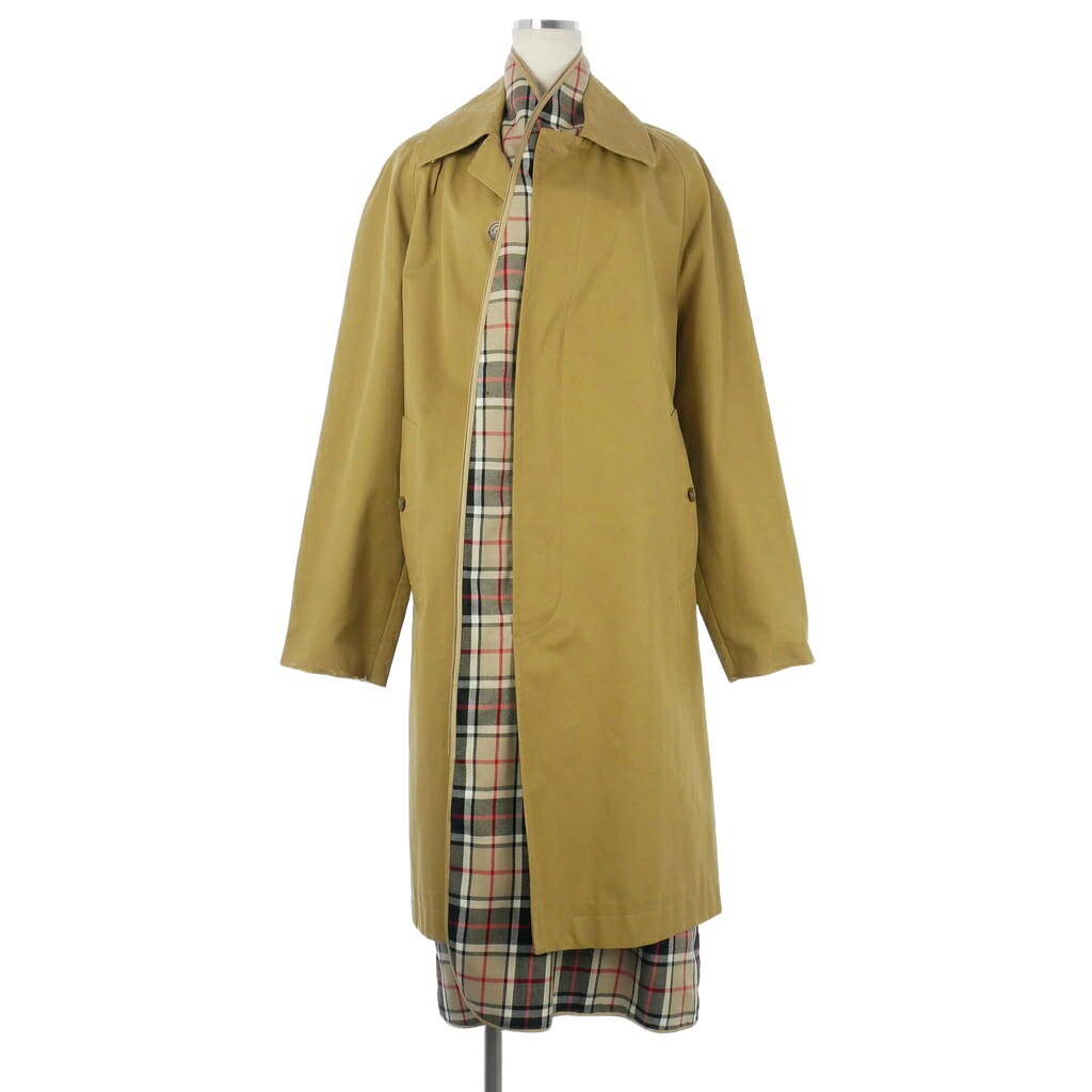 【中古】バレンシアガ BALENCIAGA ドッキング ステンカラーコート 34 チェック ベージュ 557403 TDP06 レディース 【ベクトル 古着】 260725|VECTOR×Refine