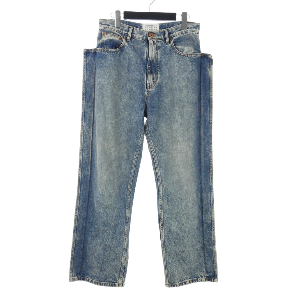 【中古】メゾンマルジェラ Maison Margiela 20SS アウトライン ワイドデニム パンツ 38 インディゴ S51LA0104 レディース 【ベクトル 古着】 260712｜VECTOR&times;Refine