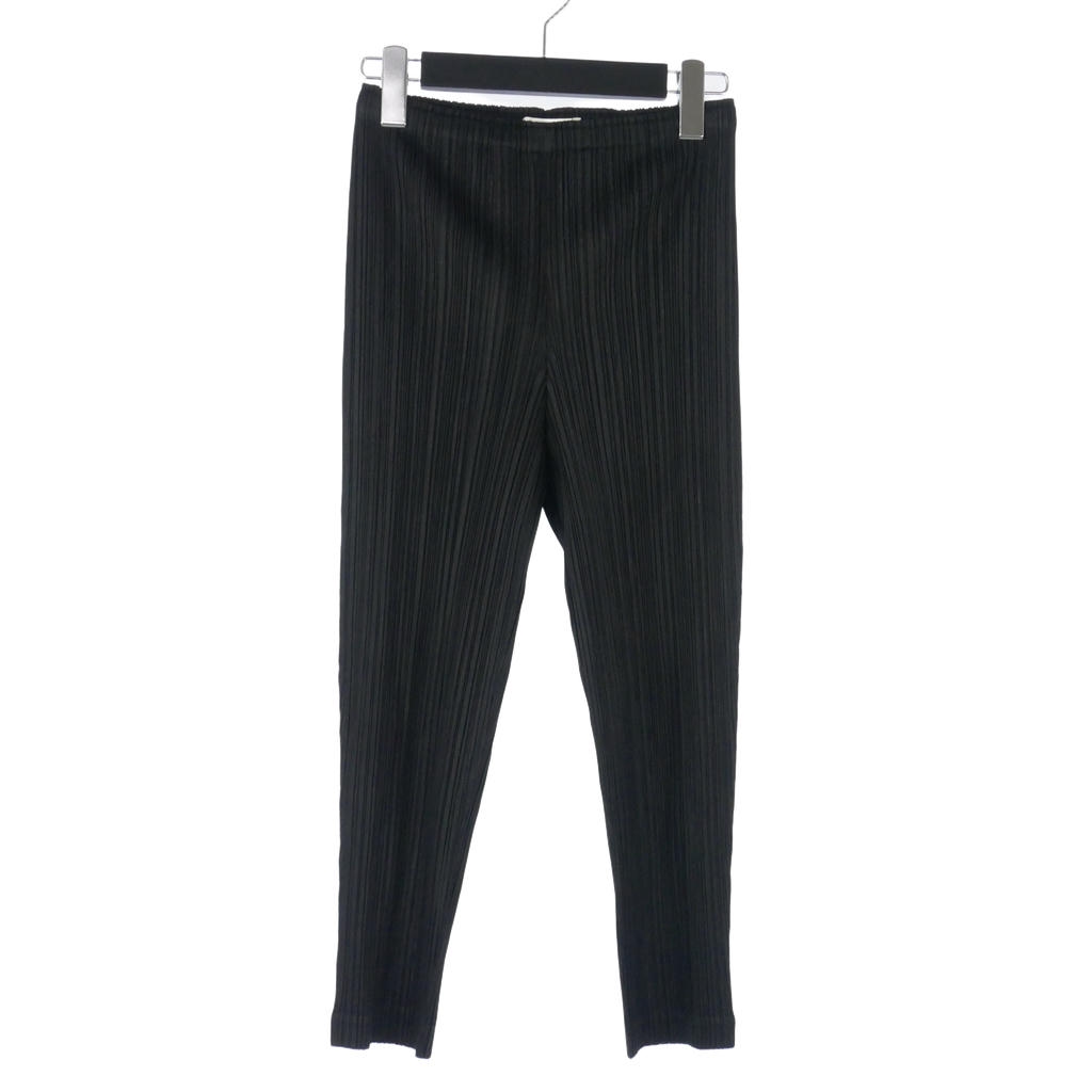 【中古】プリーツプリーズ PLEATS PLEASE イッセイミヤケ プリーツ クロップドパンツ 七分丈 2 黒 ブラック PP33-JF402 レディース 【ベクトル 古着】 260705|VECTOR×Refine