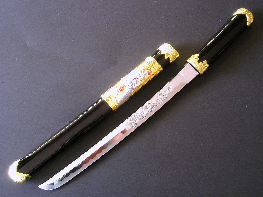 美術刀剣　模造刀<br>　短刀(龍鶴亀)　SW-3DR<BR><BR>　　　コンビニ受取不可