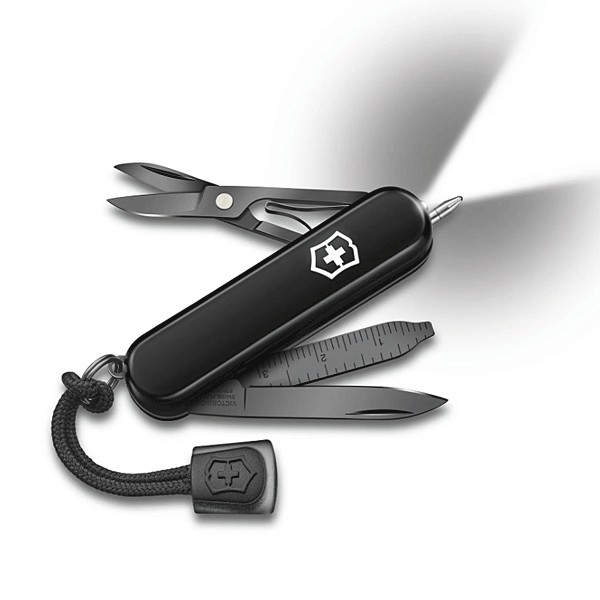 VICTORINOX (ビクトリノックス)　万能ナイフ　十徳ナイフ 　シグネチャーライト　オニキスブラック (VIC0.6226.31P)　キャンプ　アウトドア　折り畳みナイフ