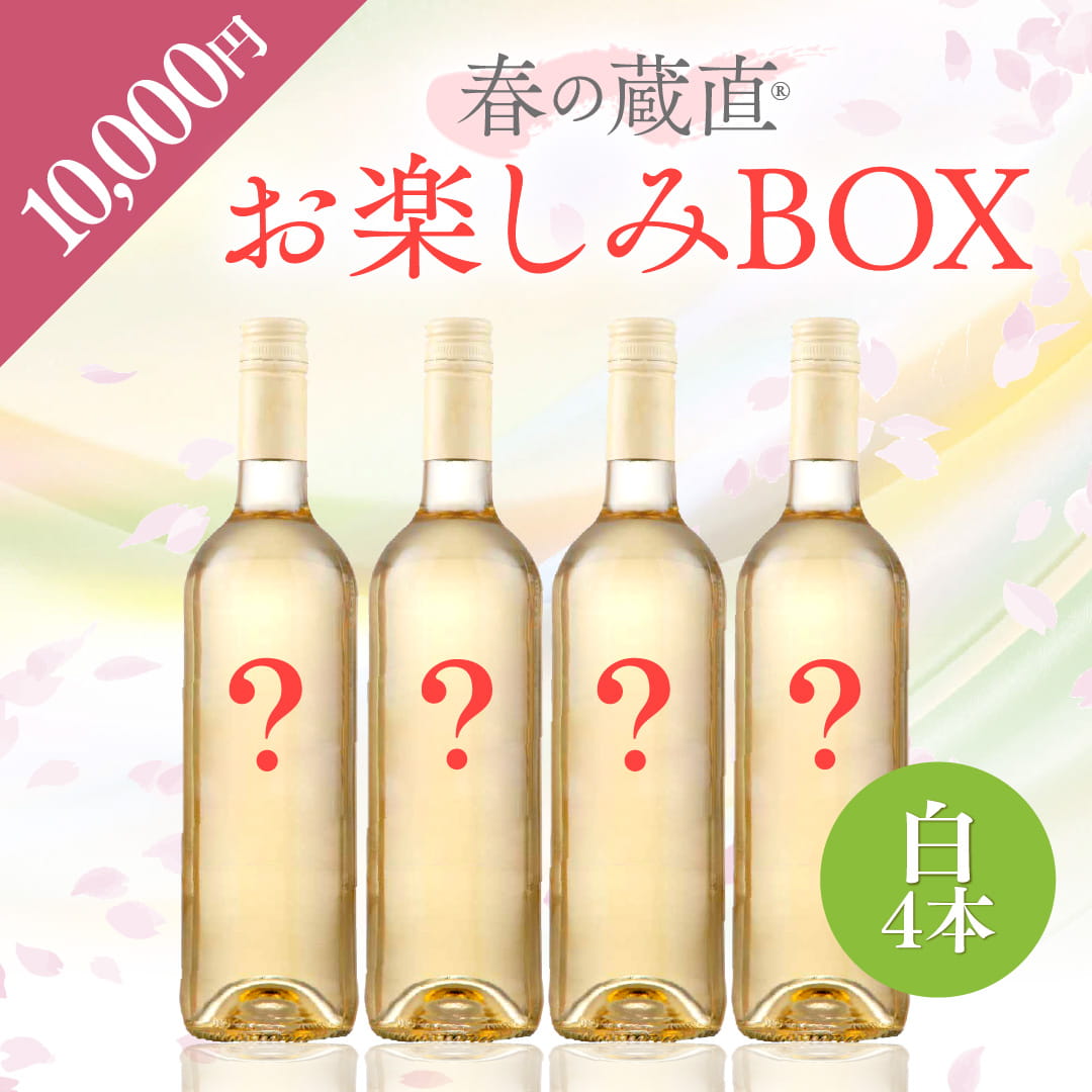 2026年 春のお楽しみBOX 10,000円　白4本 [ おすすめ 春 ワイン ワインセット 白 白ワイン 飲み比べ 福袋 福箱 シークレット ]
