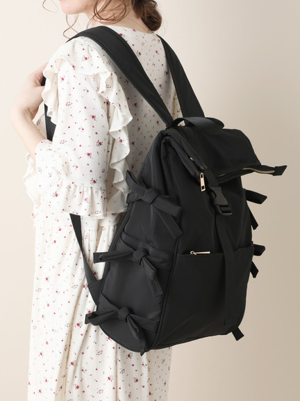 楽天市場 ハニーサロン Honey Salon サイドレースアップリュック ピンク ブラック レディース トレンド バッグ サイドリボンリュックサック 鞄 かばん スクエア バックパック デイパック デイバッグ Sa92f0j1010 通学 通勤 女子高校生 人気 再販 送料無料