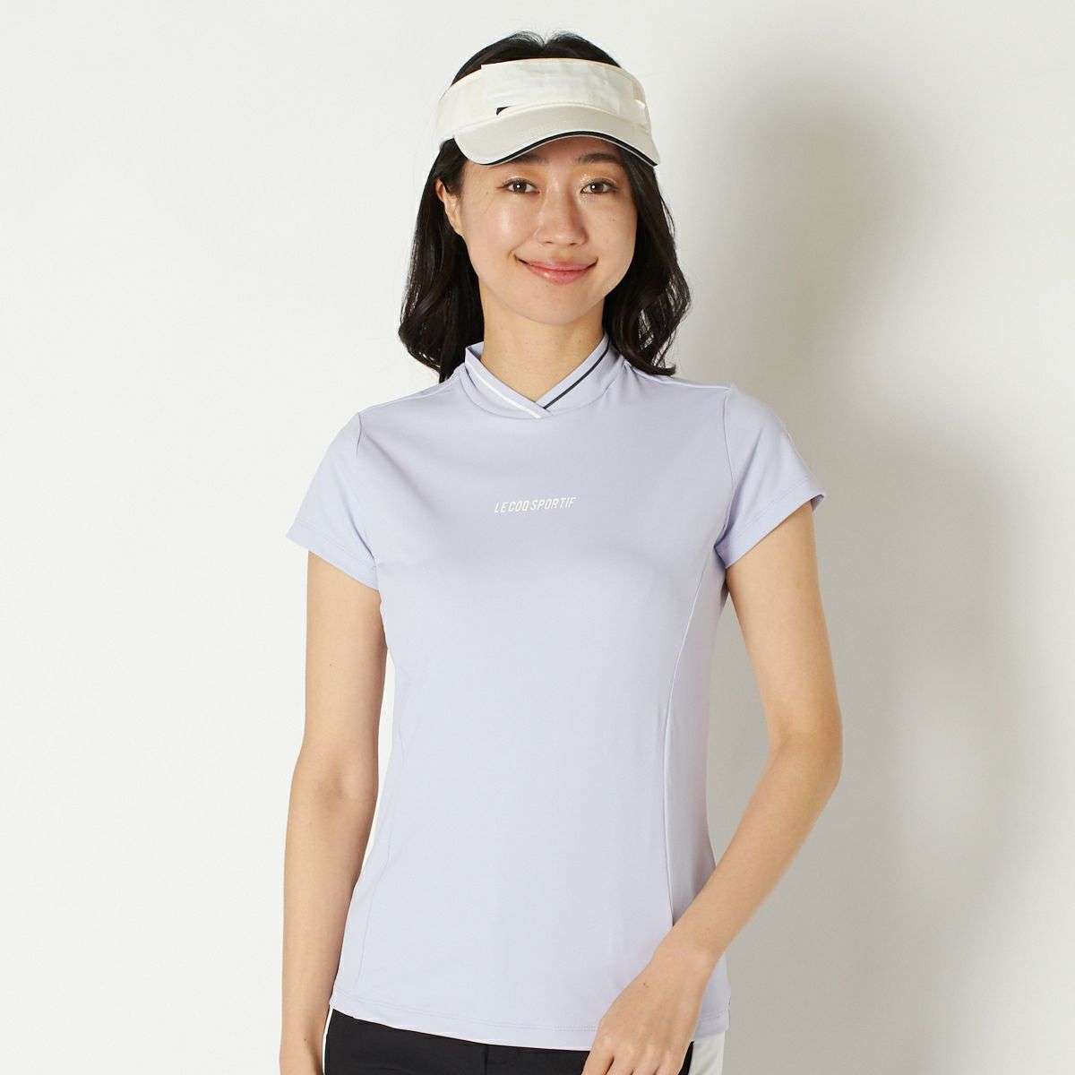 ルコック　lecoq ゴルフウェアホワイトポロシャツ ベージュ襟　レディース 楽天市場】【セール】le coq sportif ルコックスポルティフ