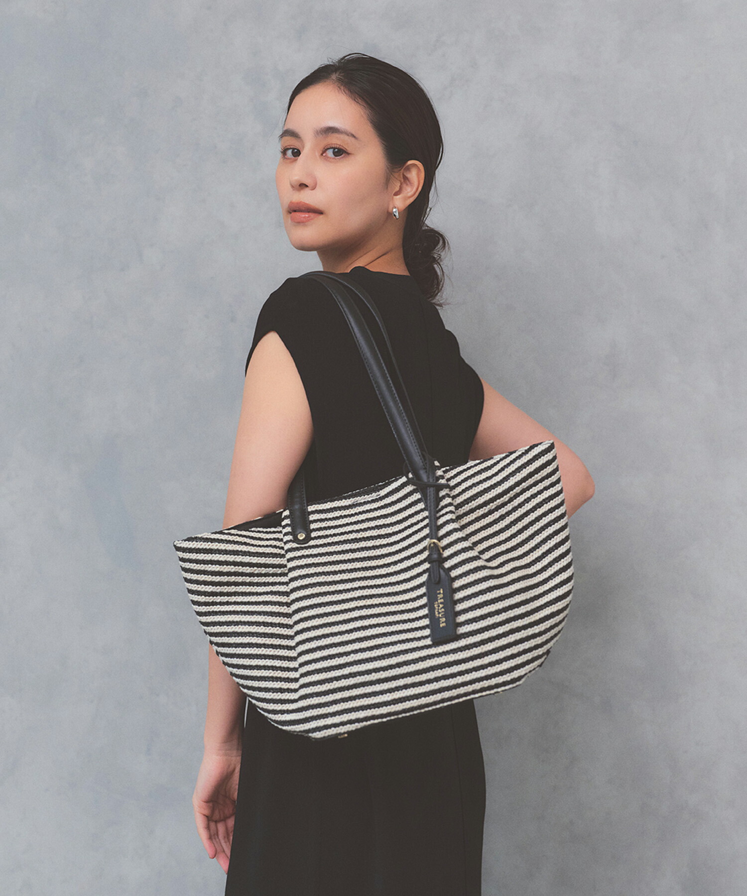 【公式】【TREASURE TOPKAPI】ロングハンドル タック カゴバッグ トプカピ レディースバッグ トート バッグ バック 夏 かご 肩掛け 大容量
