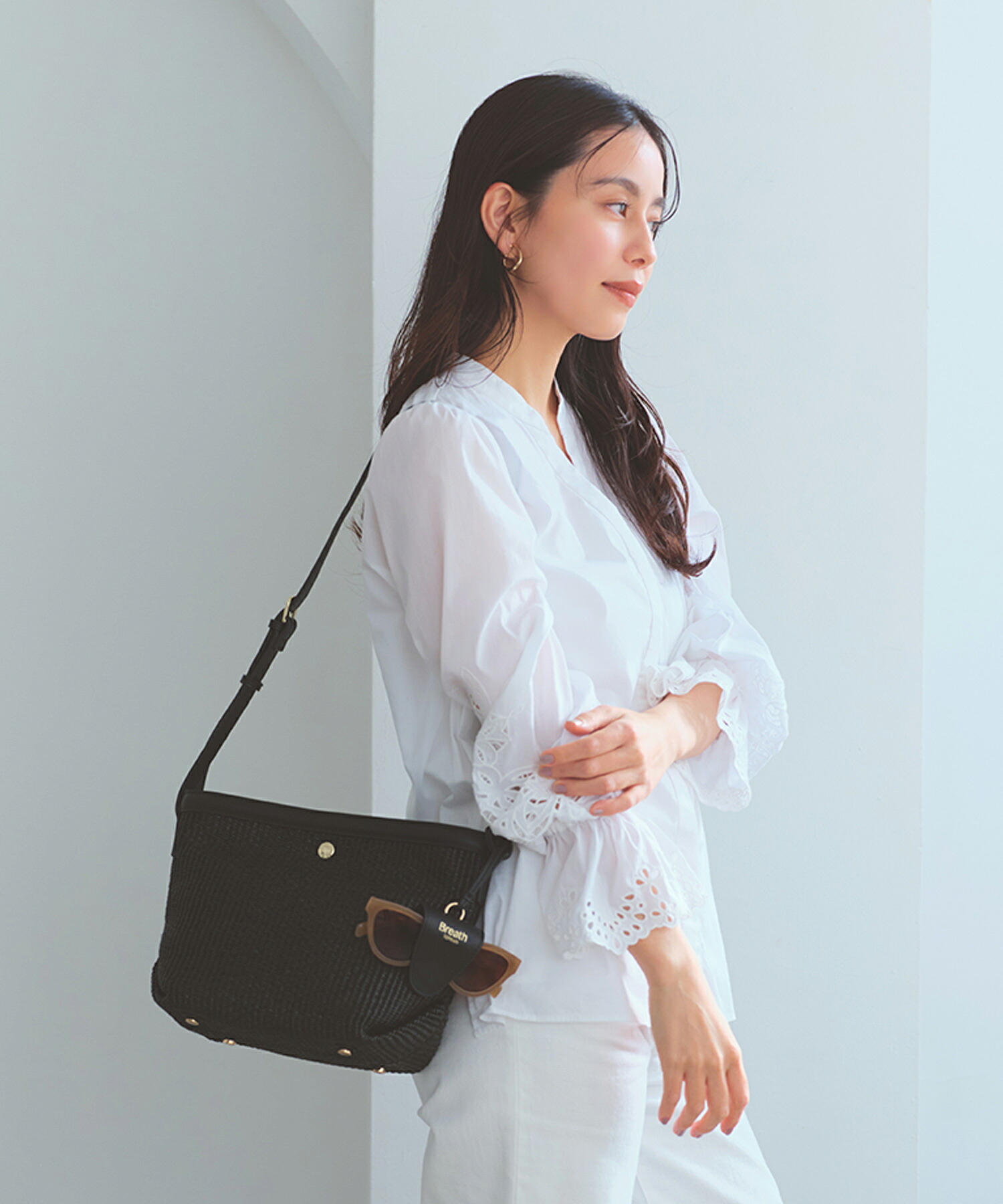 【対象商品30%OFFクーポン:7/19 20:00~7/26 1:59】【公式】【Breath TOPKAPI】サングラスホルダー付き レザーコンビ カゴ ショルダーバッグ トプカピ レディースバッグ ショルダー バッグ バック 夏 かご 肩掛け 斜め掛け|TOPKAPI