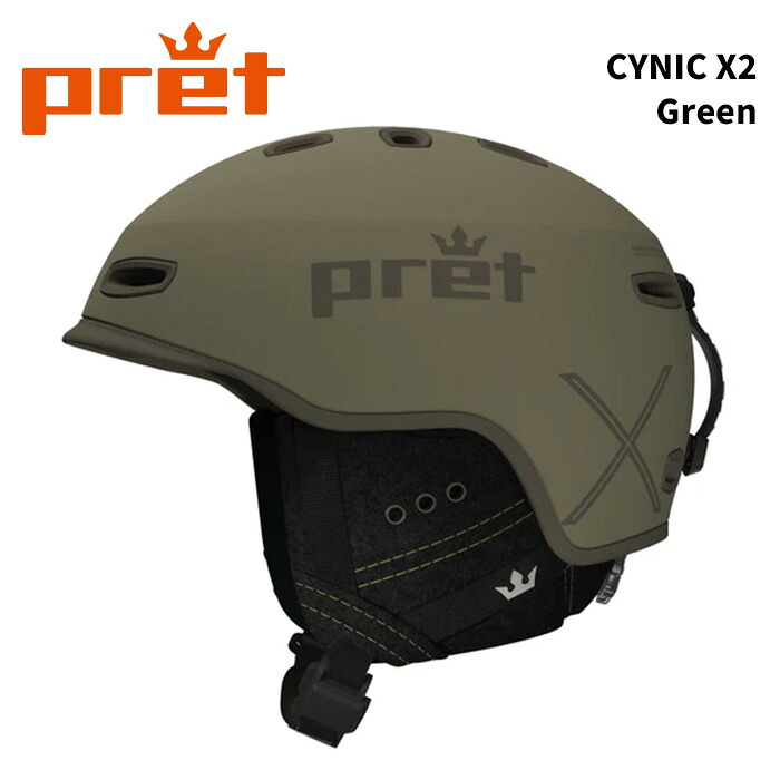 PRET プレット ヘルメット Cynic X2 Green 24-25 モデル｜ski shop Vail