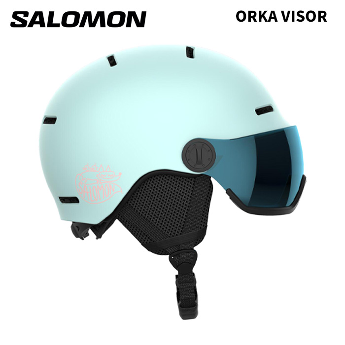SALOMON サロモン ヘルメット ORKA VISOR BLEACHED AQUA L47259400 キッズ 25-26モデル