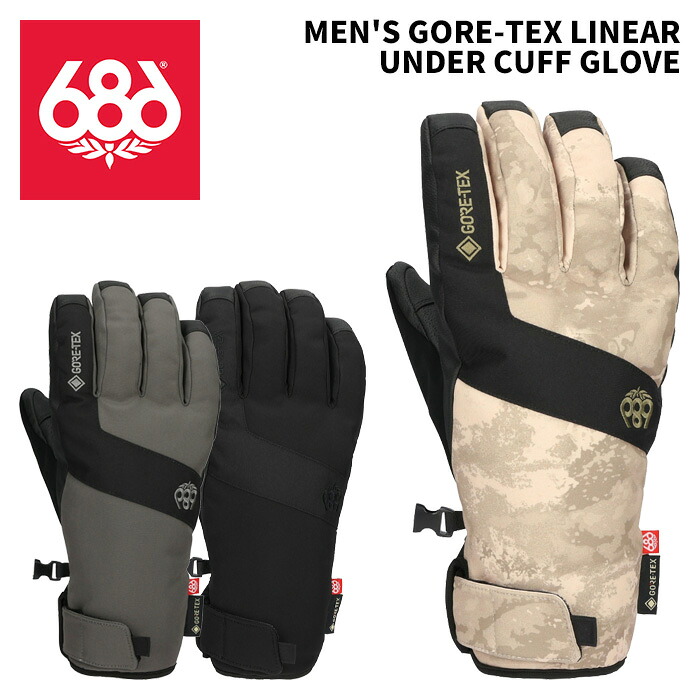 686 シックスエイトシックス グローブ MEN'S GORE-TEX LINEAR UNDER CUFF GLOVE 25-26モデル M5WNGLV159|ski shop Vail