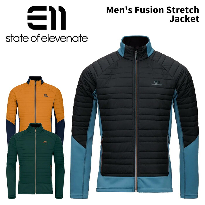 STATE OF ELEVENATE ステートオブエレベネート 御召しもの Men\u0027s Fusion Stretch Jacket 25-26真似形 ミッドレイヤー 上衣