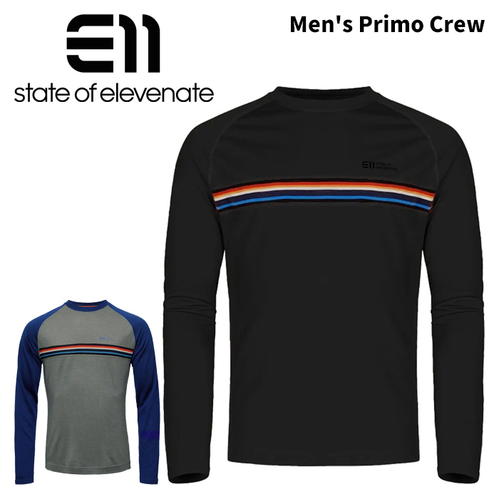 STATE OF ELEVENATE ステートオブエレベネート 御召しもの Men\u0027s Primo Crew 25-26ひな形 ファーストレイヤー