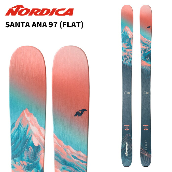 NORDICA ノルディカ スキーの板板 SANTA ANA 97 FLAT 板単品 26-27真似形 レディース