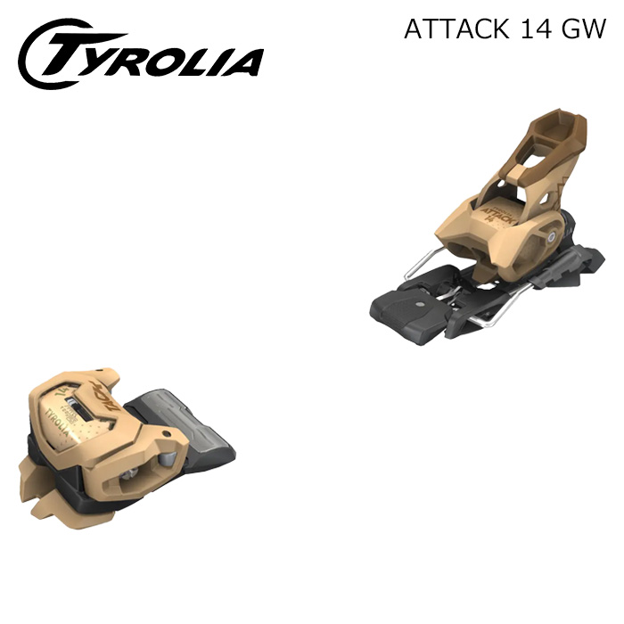 TYROLIA チロリア スキー ビンディング ATTACK 14 GW sand(解放値 4.0-14.0)26-27モデル【単品販売不可】|ski shop Vail