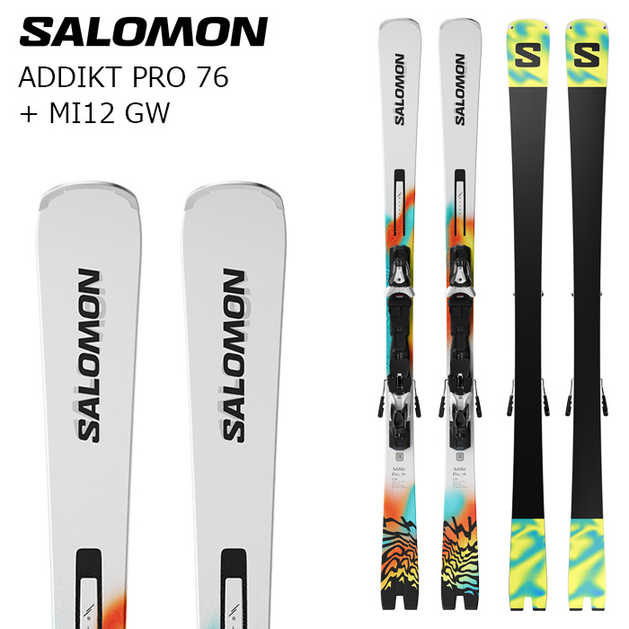 SALOMON サロモン スキーの板板 ADDIKT PRO 76 + MI12 GW ビンディング書き割り 26-27ひな形