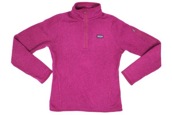 pink half zip sweater