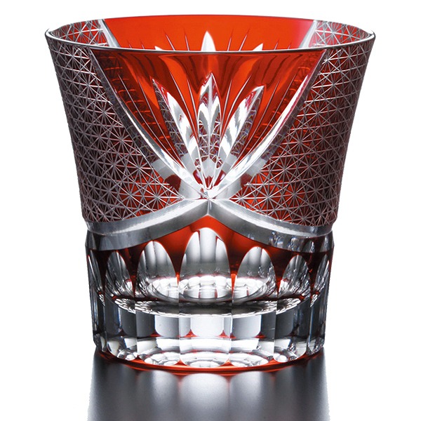 名入れ　ギフト　タンブラーグラス GLASS WORKS NARUMI （鳴海製陶） グラスワークス スワール ロックグラス(赤) 280cc ロックグラス オールドグラス名入れ