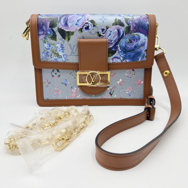 LOUIS VUITTON（ルイ・ヴィトン）ドーフィーヌ MM LVガーデン ショルダーバッグ フラワープリント RFID反応あり｜VALORA Vintage Tokyo 店