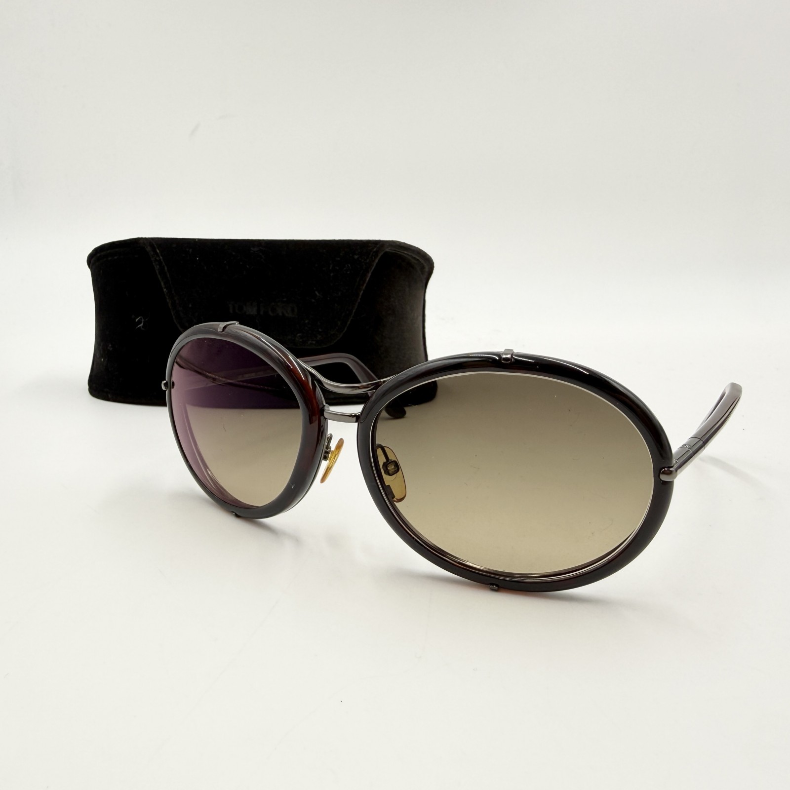 TOM FORD（トムフォード）Mia TF136 サングラス ラウンドフレーム ブラウン系 グラデーションレンズ レディース メンズ ユニセックス 52P 61□18 125