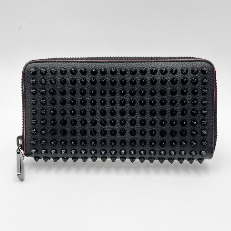 Christian Louboutin（クリスチャンルブタン）Panettone Wallet ヴィンテージ 長財布 ラウンドファスナー スタッズ ブラック レザー メンズ レディース 【中古】