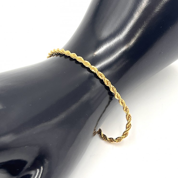 GIVENCHY（ジバンシィ）ヴィンテージ ロープチェーン ブレスレット ゴールドカラー ツイストチェーン レディース 【中古】｜VALORA Vintage Tokyo 店