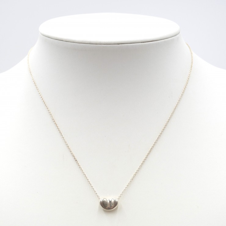 TIFFANY&Co.（ティファニー）エルサ・ペレッティ ビーン ネックレス ヴィンテージ シルバーネックレス SV925 レディース 41.5cm 【中古】｜VALORA Vintage Tokyo 店