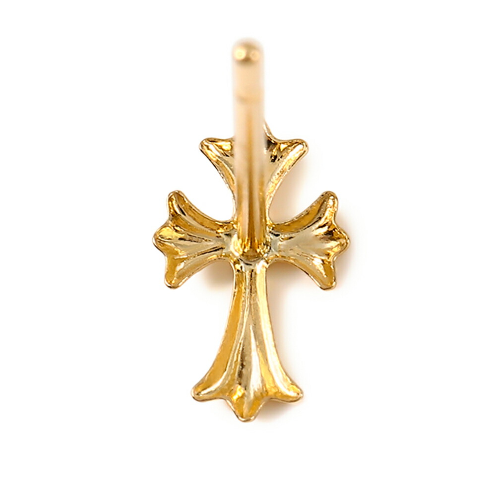 K18 ピアス 18金 クロス マイクロ earrings※1個販売（片耳 