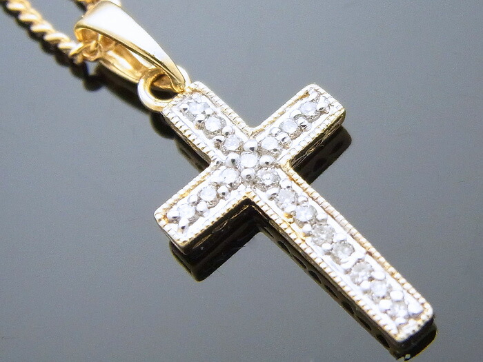 AQUAMASTER 14K黄色ゴールド 金剛石0．10ｃｔ 差し交わすシャンデリヤ 14金 アクアマスター