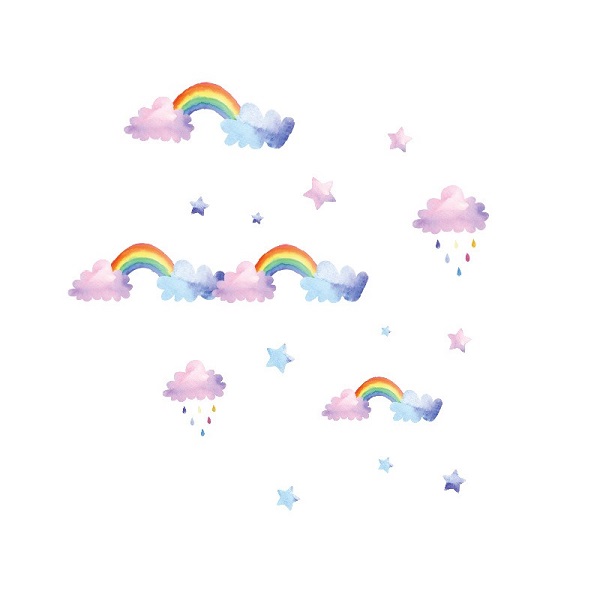 楽天市場 ウォールステッカー 子供部屋 おしゃれ 子供 壁紙 かわいい 虹 レインボー 星 ドット レインボウ トイレ 男の子 女の子 キッズ ステッカー 雨 ハート 雲 空 グラデ シール インスタ映え 階段 廊下 レトロ 雨上がり インテリア 雑貨 幼児 壁飾り シンプル