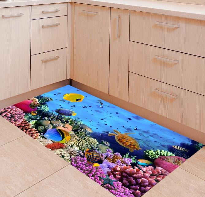 限定価格セール ウォールステッカー 海 魚 ビーチ 南国 おしゃれ 夏 海底 海の中 壁紙 トイレ キッチン ハワイ 風景 インテリア 床 ブルー ウミガメ 海亀 綺麗な海 リゾート海中 珊瑚 サーフ 西海岸 サンゴ礁 Diy 貝殻 トロピカル 砂浜 海岸 浜辺