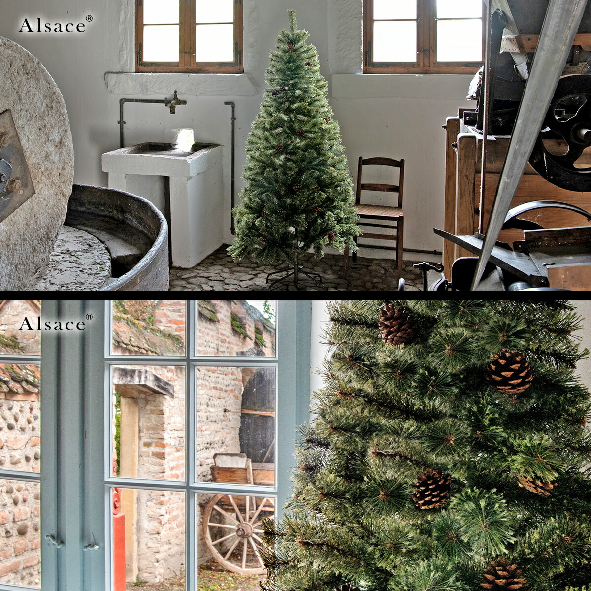 Alsace(R) 正規品】クリスマスツリー 150cm 豊富な枝数 2025ver. 樅