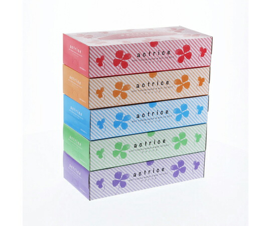 楽天市場】ボックスティッシュ アクトリスティッシュ 150W 5個パック