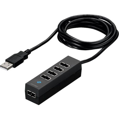 【期間限定!対象商品P2～20倍】 ＢＵＦＦＡＬＯ　どっちもＵＳＢハブ　どっちもＵＳＢポート採用ＵＳＢ２．０ハブ　５ポートタイプ　ブラック　1個 (BSH5UD20BK)