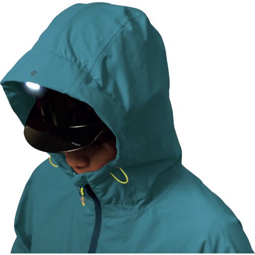 【SS押さえる 38万商いもの以上10%OFF】 Ｍａｋｋｕ フーディライトレインジャケット 青み ＬＬ 1着 (AS82037)