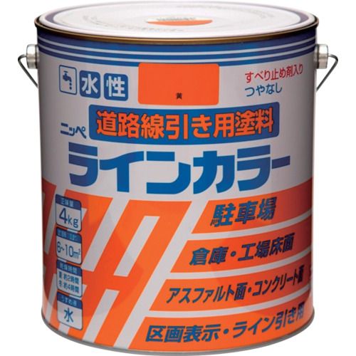 【SS押さえる 38万商いもの以上10%OFF】 ニッぺ 水溶性伝達ルート色つや ４ｋｇ 黄 ＨＰＴ１１４－４ 1缶 (4976124092121)