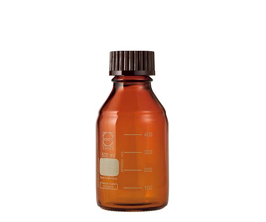 【SS押さえる 38万商いもの以上10%OFF】 ねじ口びん（メジュームびん） 茶褐色 赤旗がしら付 500mL 1箱（10個入） 017210-5001A 1箱(10個入)