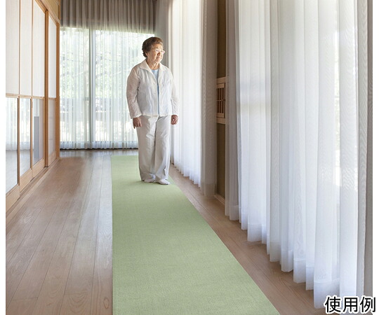 【期間限定!対象商品P2～20倍】 おくだけ吸着ロングマット　60&times;600cm　グリーン　KH-70 1枚｜福祉用具のバリューケア