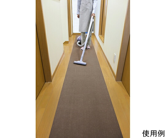 【期間限定!対象商品P2～20倍】 おくだけ吸着ロングマット　60&times;600cm　ブラウン　KH-71 1枚｜福祉用具のバリューケア
