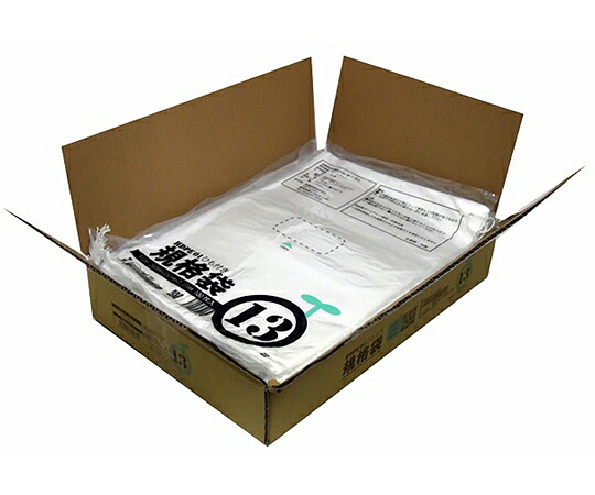 【期間限定!対象商品P2～20倍】 小箱売：ひも付ポリ袋　01透明　13号　100枚×25冊入　00723313 1箱(100枚×25冊入)