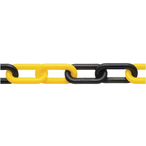 【期間限定!対象商品P2～20倍】 ニッサチェイン　プラカラー　８×３０ｍ　黄／黒　1本 (JC8YBK)