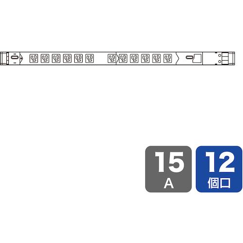 【期間限定!対象商品P2～20倍】 ＳＡＮＷＡ　１９インチサーバーラック用コンセント（１５Ａ）　1個 (TAPSVSL1512)