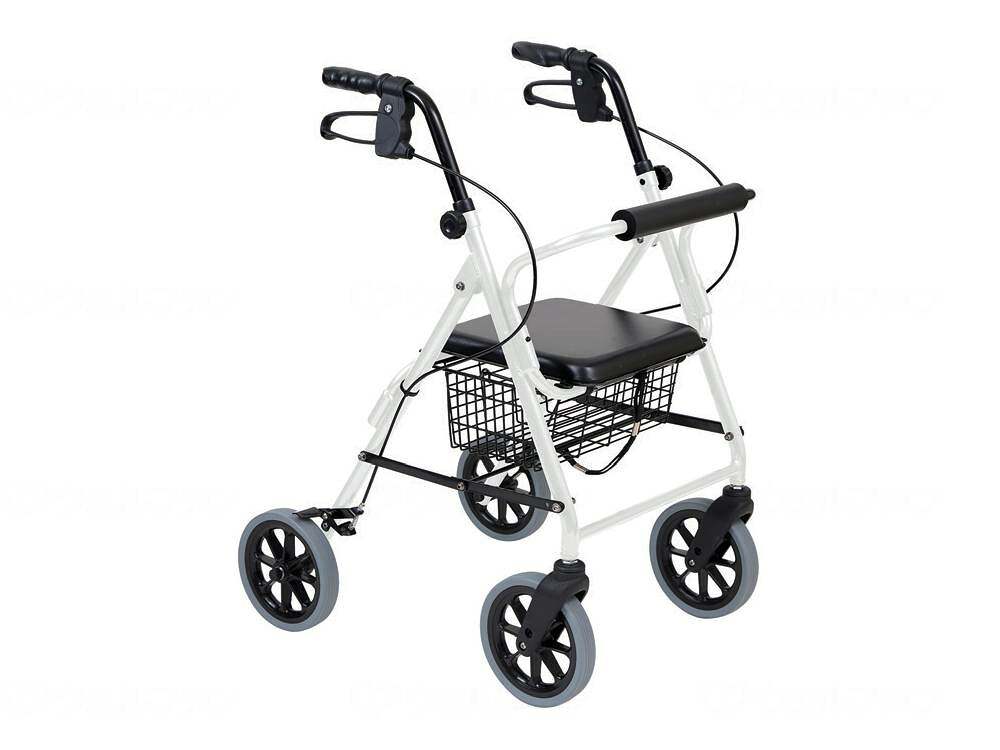 【期間限定!対象商品P2～20倍】 竹虎歩行車ハッピーIIトール　パールホワイト