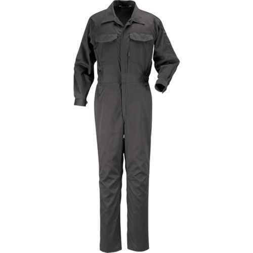 【期間限定!対象商品P2～20倍】 カジメイク　ＴＣ長袖つなぎ服　ダークグレー　Ｌ　1着 (670975L)
