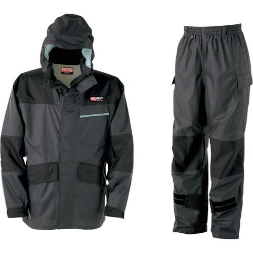 【期間限定!対象商品P2～20倍】 カジメイク　ＫＭ－００１　仕事合羽　チャコール　ＬＬ　1着 (KM00174LL)
