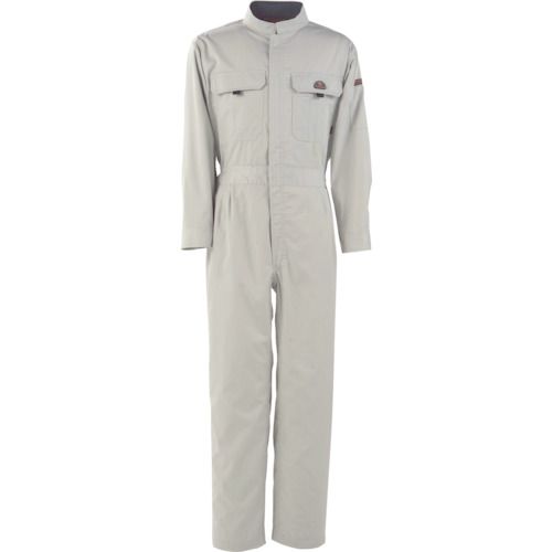 【期間限定!対象商品P2～20倍】 カジメイク Ｔ／Ｃ長袖つなぎ服 アイスホワイト ３Ｌ 1着 (6609023L)