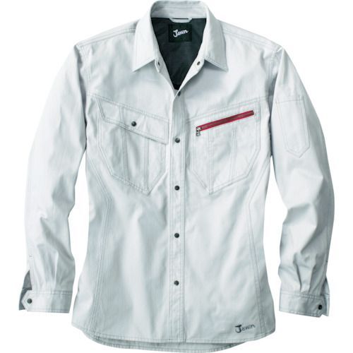 【期間限定!対象商品P2～20倍】 Ｊａｗｉｎ　ナガソデシャツ　Ｌサイズ　シルバー　1着 (51904036L)